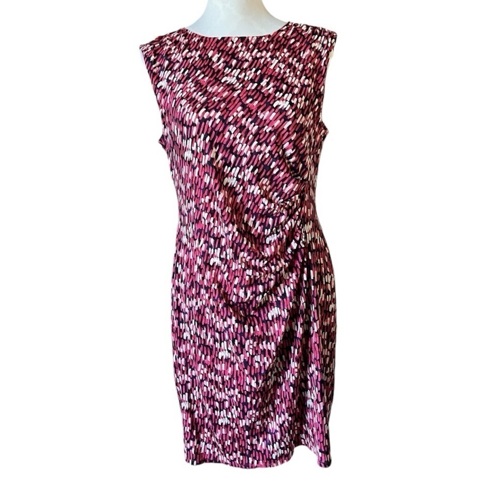 NIC+ZOE Sleeveless Printed Twist Front Cocktail Dress | Petite Medium | NWT
